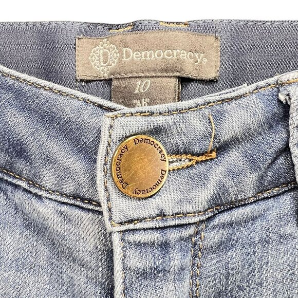 Democracy Blue Jeans Ab Technology Stretch Denim Womens Sz 10 Pockets - Picture 4 of 16
